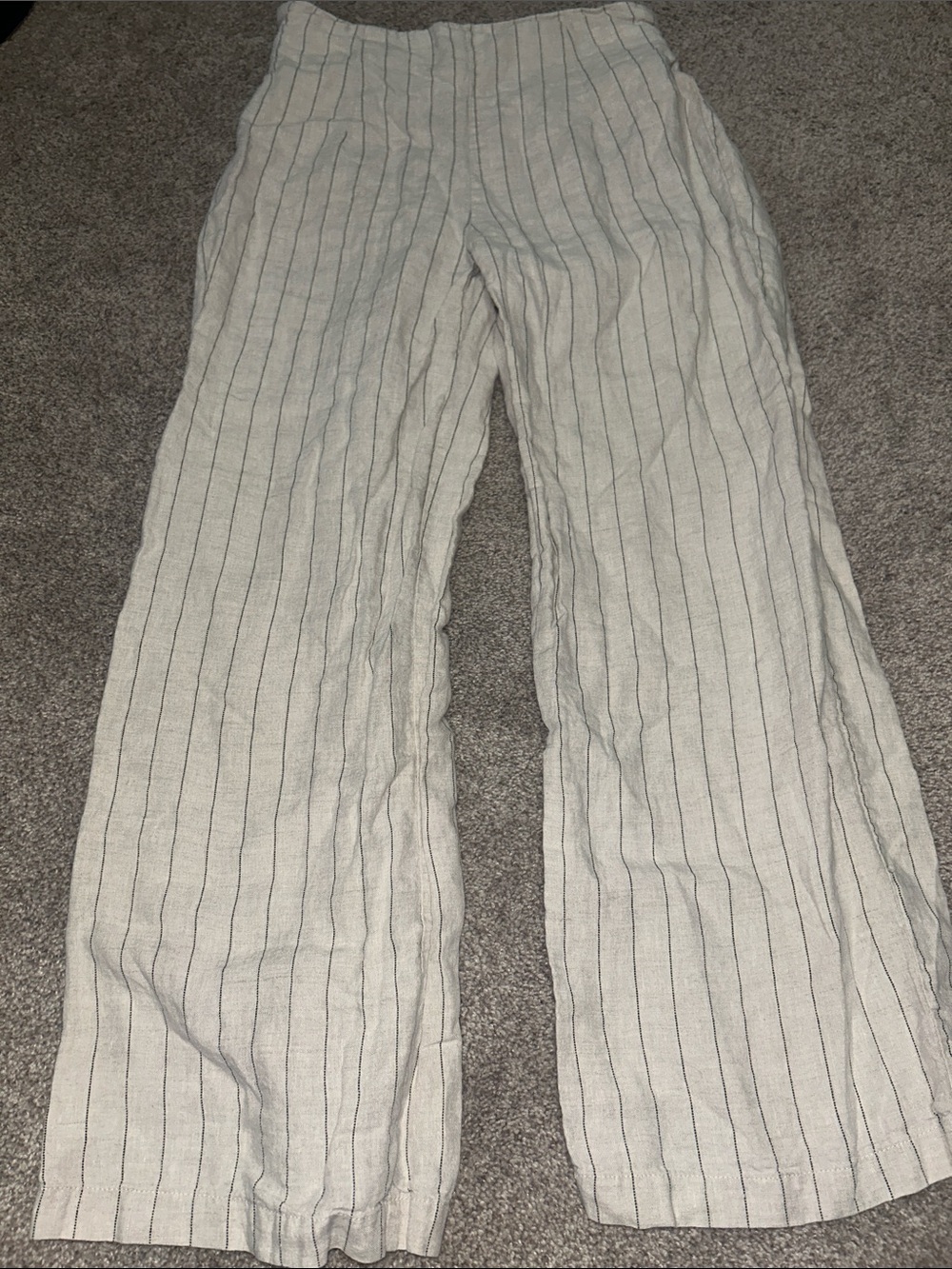 Pinstripe Linen Pants